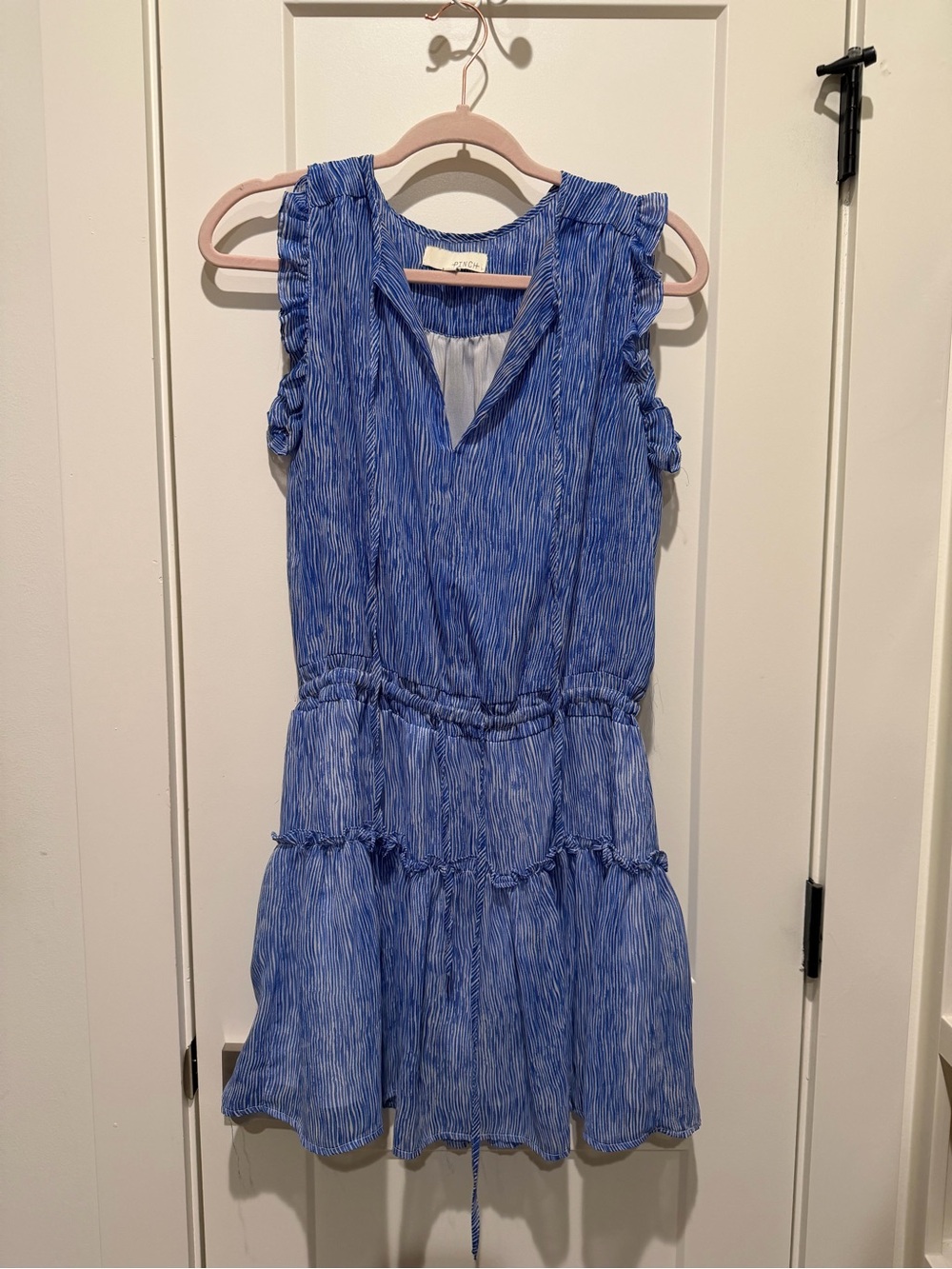 Pinch Blue Striped Sleeveless Dress